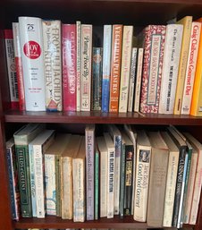 Two Shelves Full Of Cook Books