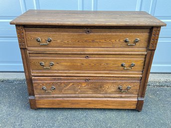 Antique Oak 3 Drawer Dresser