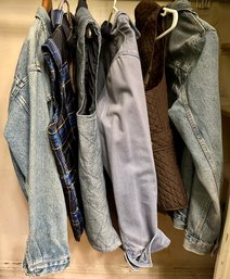 6 Jackets & Vest By The Bap, Levi's & Charter Club, Mostly Size Large