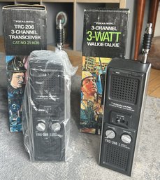 New In Box Vintage REALISTIC TRC-206 3-CHANNEL WALKIE-TALKIES- As Seen On 'stranger Things'