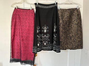 Lot Of Three Assorted Skirts, Including Basil And Michael Kors