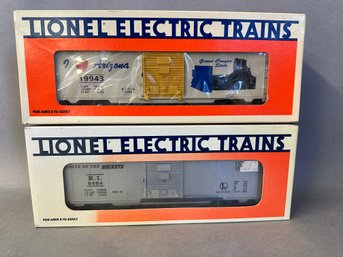 NIB Lionel Trains: I Love Arizona Box Car & Rock Island 6464 Series Box Car, 6-19943 & 6-19269