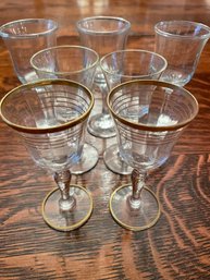 A Grouping Of 7 Antique Cordial Glasses