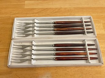 2 Sets Of New Mid Century Fondue Forks