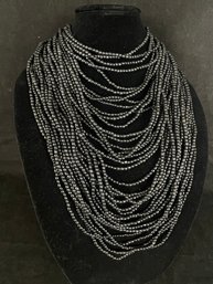 Multitude Of Black Beads On A Single Necklace 2 Of 2 (longer)