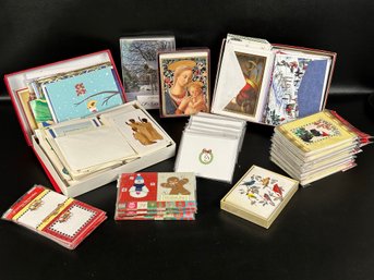 A Large Assortment Of Holiday Cards & Note Pads