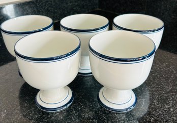 Set Of 5 Dansk Bistro Footed Cups 4.75' Height