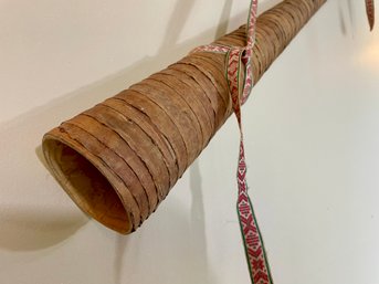 Vintage Handmade Didgeridoo Wind Instrument,  Signed & Dated Inside 1971