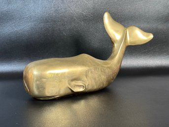 An Absolutely Fabulous Vintage Whale In Brass