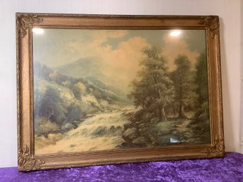 Framed Print Of A Waterfall