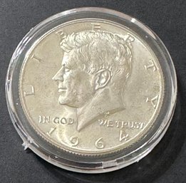 1964 Uncirculated Ninety Percent Silver Kennedy Half Dollar