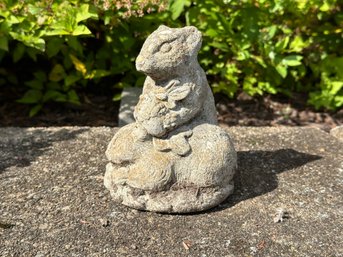 Vintage Garden Statuary: A Small Squirrel With A Big Acorn