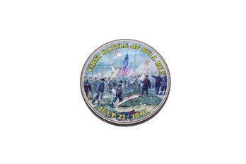 First Battle Of Bull Run July 21, 1861 Colorized Kennedy Half Dollar Coin 2011