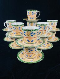 222 Fifth Pts International Salerno Cups And Saucers