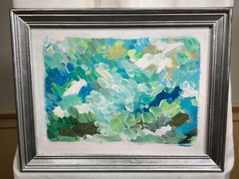 Original James Pascucci Oil On Artist Board - Abstract Sky - Very Nice Painting