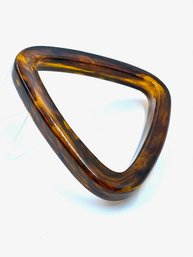 Chic Faux Amber/tortoise Shell Triangular Bangle