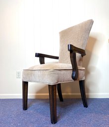 Transitional Upholstered Occassional Chair - Solid Wood Arms And Legs