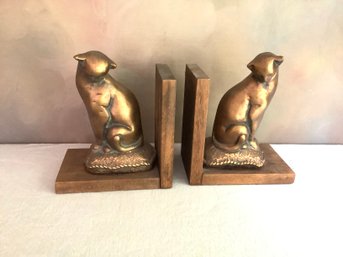 Pair Of Cats On Pillows Bookends