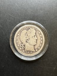 1916 Barber Silver Quarter