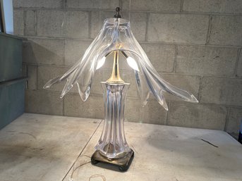 Fabrique French Blown Crystal And Brass Table Lamp