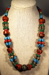 Contemporary Plastic Beaded Fashion Necklace