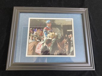 Jerry Bailey Signed Picture And Frame