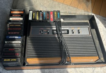 Original ATARI 2600 VIDEO GAME SYSTEM WITH 23 GAMES AND ORGANIZING CASE- NO SHIPPING