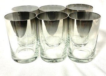 Vintage MCM Silver Fade Juice Glasses