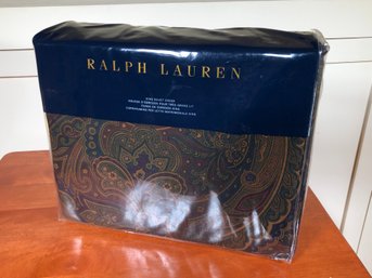 Fabulous Brand New $430 Retail RALPH LAUREN King Size Paisley Duvet Cover And Two Matching Pillow Shams