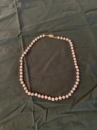 Pearl Necklace With 14K Gold Clasp