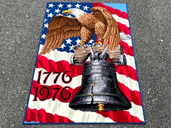 A Pair Of Vintage Bicentennial 'American Wall Rug' - One In Original Box