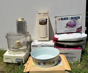 Huge Lot Of Kitchen Appliances, Coffee Maker And Grinder, Cuisinart, Waffle Maker, Boch Bowl  And More