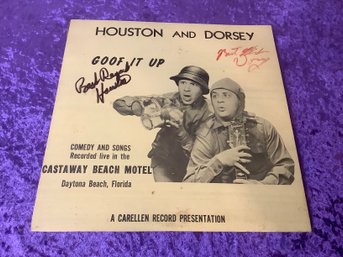 SIGNED Houston And Dorsey Goof It Up Vinyl Record #8