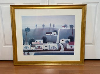 Landscape Print In Gilt Wood Frame