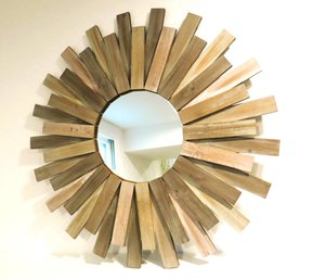 Wood Sunburst Mirror