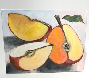 Acrylic On Canvas Apple Painting