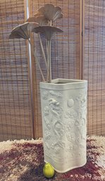 Mid Century Dragon Floor Vase / Walking Stick Display Stand