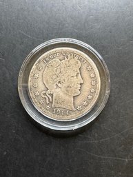 1914-D Barber Silver Quarter