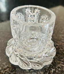 Cut Glass/crystal Toothpick Holder/cande Holder 2.75'