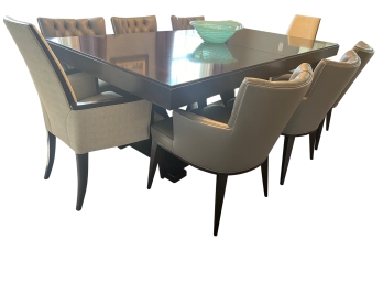Selva Italy Modern High Gloss Trestle Base Dining Table And Chairs