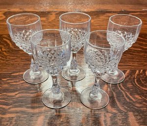 Set Of 5 Newer Cordial Glasses