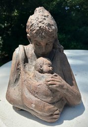 Mother And Child Sculpture - Heavy!