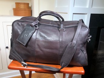 Brand New Leather LEXUS All Full Leather Travel / Overnight With Matching Shoulder Strap - NEW NEVER Used !