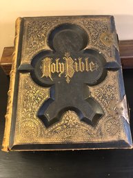 Antique Holy Bible 1877 Comprehensive Bible Dictionary Apocrypha And Psalms - A True Treasure