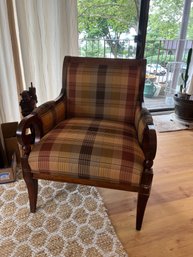 Comfy Plaid Accent Chair