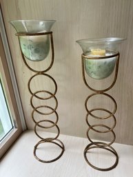 Pair Of Contemporary Candleholders