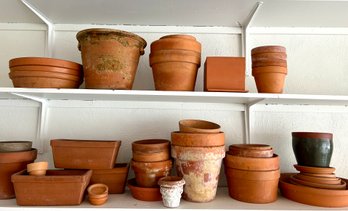 Massive Lot Of Terra Cotta  Planters