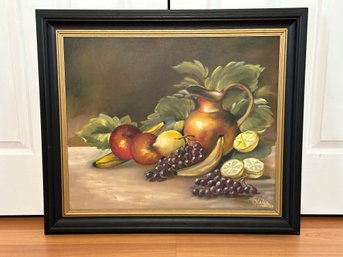 Original Oil On Canvas, Still Life, Fruit, Signed & Dated