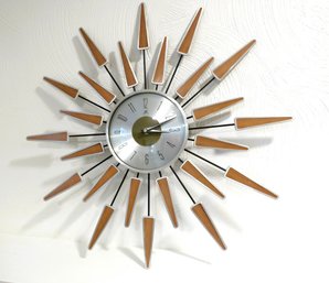 Modern Wood Infinity Starburst Wall Clock