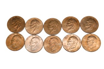 1776-1976 Lot Of 10 Bicentennial Eisenhower Dollars
